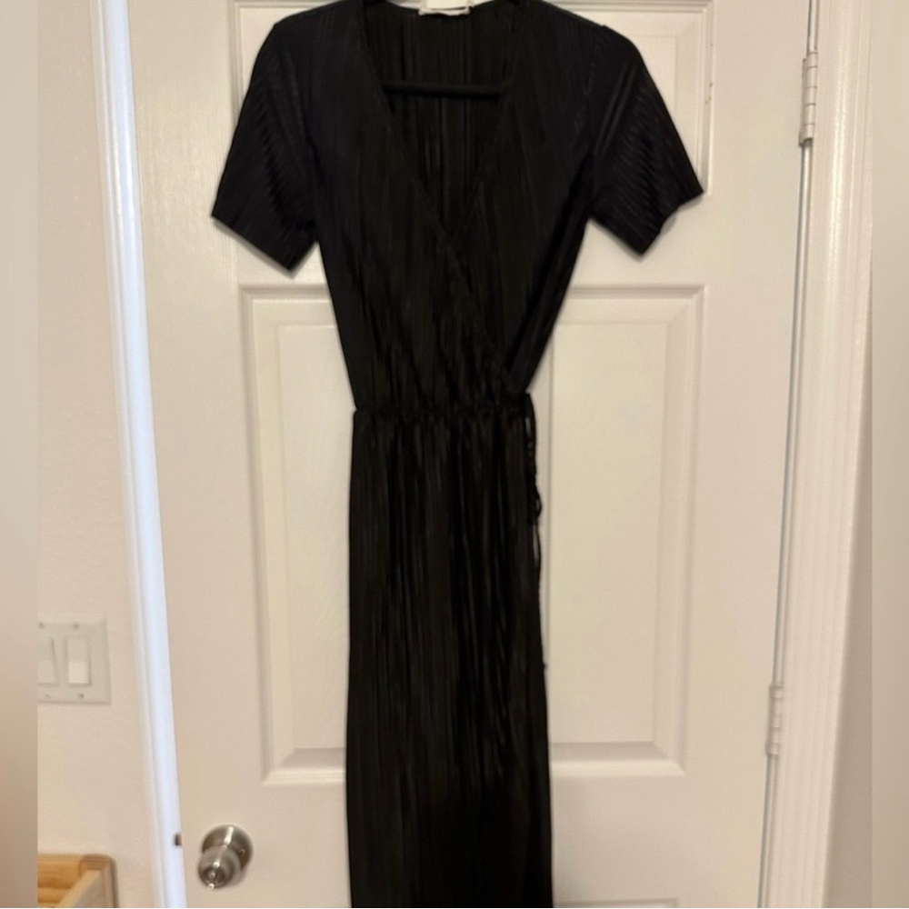 Elegant Black Wrap Dress